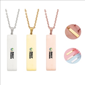 Custom Stainless Steel Blank Pendant Necklace